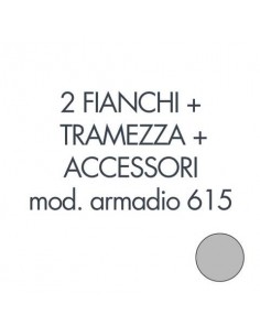 Set 2 fianchi + 1 tramezza + accessori + istruzioni per armadio Tecnical 2 615 grigio - 805141163042 Tecnical 2 - 1