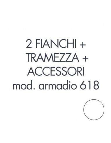 Armadio a porte scorrevoli 618 Tecnical 2 2 FIANCHI +1 TRAMEZZA+ ACCESS. PER 618 BIANCO + ISTRUZ. bianco - 805141163051 Tecnical