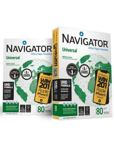Carta Universal Navigator A4 80 g/mq 110 µm 25 RISME per Fotocopie Stampanti 