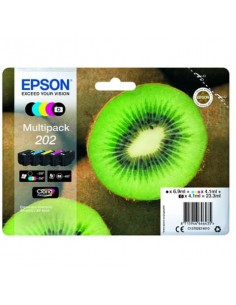 cartucce inkjet Kiwi 202 Epson nero fotografico n+c+m+g Multipack - C13T02E74010 Epson - 1