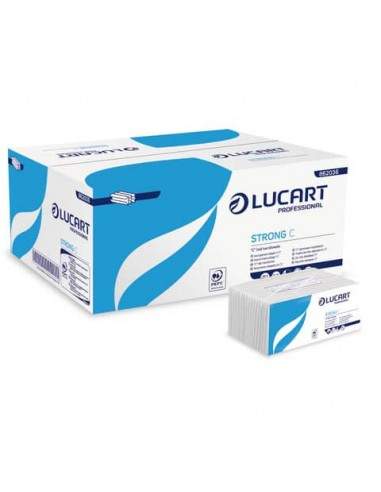 Asciugamani piegati a "C" Lucart Strong C 23x33 cm 1 velo conf. da 192 ff - 862036P Lucart - 1