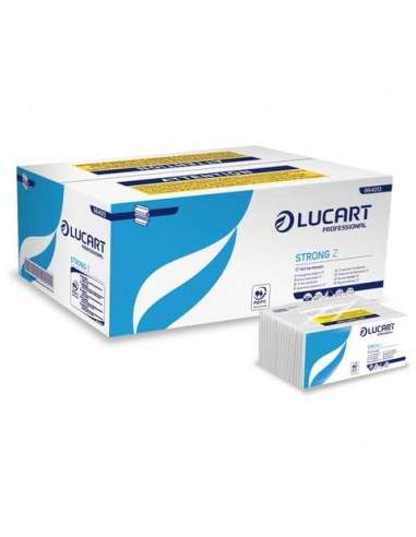 Asciugamani piegati a "Z" Lucart Strong Z 23x23,5 cm 2 veli fascetta da 220 ff - 864013W Lucart - 1