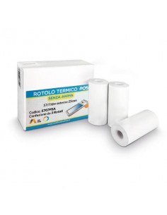 Rotoli POS Rotolificio Pugliese Exclusive carta termica 57 mm x D.E. 30 mm foro 12 mm  conf. da 10 - 5715-D34NV Rotolificio-Pugl