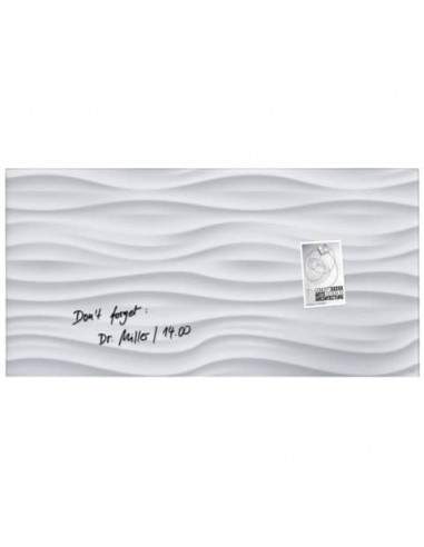 Lavagna magnetica in vetro Artverum SIGEL 910x460x15 mm White Wave RGL260 Sigel - 1