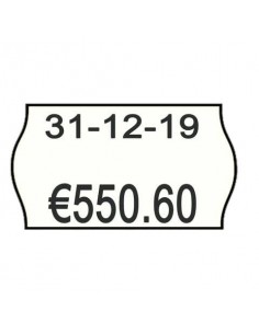 Rotolo da 1000 etichette per prezzatrice Printex sagomate 26x16 mm bianco con stampa rossa DATA - 2616sbp10stps Printex - 1
