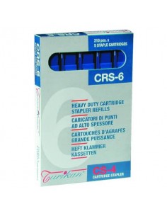 Caricatori per cucitrice Turikan CRS-6 blu h. 6mm capacità 2-25 fogli conf. 5 - 0021 Turikan - 1