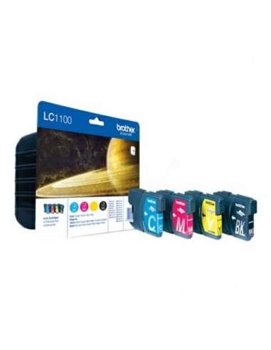 Cartucce inkjet blister 1100 Brother nero+ciano+magenta+giallo Conf. 4 - LC-1100VALBP Brother - 1