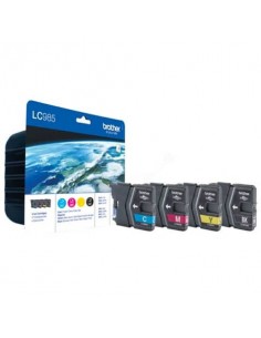 Cartuccia inkjet blister 985 Brother nero+ciano+magenta+giallo Conf. 4 - LC-985VALBP Brother - 1
