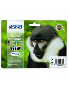 Cartucce inkjet Scimmia T0895/blister RS Epson nero+ciano+magenta+giallo Conf. 4 - C13T08954010 Epson - 1
