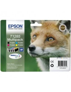 Cartucce inkjet ink pigmentato Volpe T1285 Epson n+c+m+g Conf. 4 - C13T12854012 Epson - 1