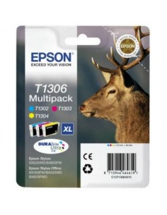 Cartucce inkjet ink pigmentato Cervo T1306 Epson c+m+g Conf. 3 - C13T13064012 Epson - 1