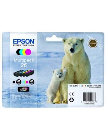 Cartucce inkjet Orso polare 26 Epson n+c+m+g Conf. 4 - C13T26164012 Epson - 1