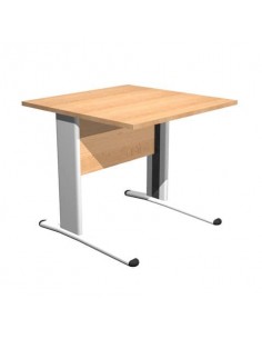 Scrivania Artexport Presto 80x80x72cm fianchi metallo a L spess. 22mm faggio gambe alluminio - 001+30511/6 Artexport - 1