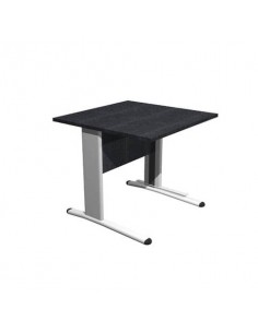 Scrivania Artexport Presto 80x80x72cm fianchi metal. a L spess. 22mm nero ven. frassino gambe alluminio - 001+30511/8 Artexport 