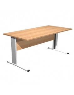 Scrivania Artexport Presto 140x80x72cm fianchi metallo a L spess. 22mm faggio gambe alluminio - 002+30511/6 Artexport - 1