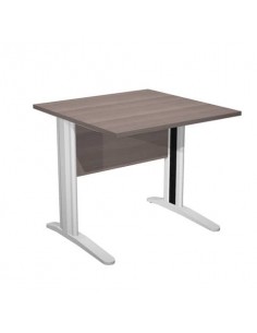 Scrivania Artexport Presto 80x80x72cm fianchi metal. a L frass. toscano/grigio gambe cromate - 001+30512JOINTCR/F Artexport - 1