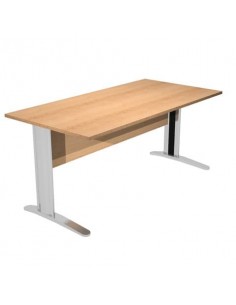 Scrivania Artexport Presto 140x80x72cm fianchi metallo a L spess. 22mm faggio gambe cromate - 002+30512JOINTCR/6 Artexport - 1
