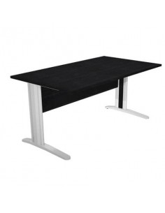 Scrivania Artexport Presto 140x80x72cm fianchi metal. a L nero ven. frassino gambe cromate - 002+30512JOINTCR/8 Artexport - 1