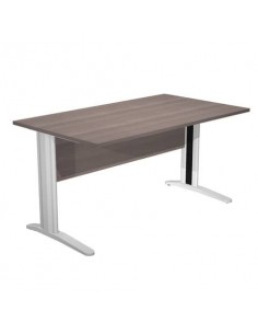 Scrivania Artexport Presto 140x80x72cm fianchi metal. a L frass. toscano/grigio gambe cromate - 002+30512JOINTCR/F Artexport - 1