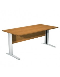 Scrivania Artexport Presto 160x80x72cm fianchi metal. a L noce chiaro gambe cromate - 003+30512JOINTCR/4 Artexport - 1