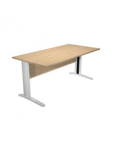 Scrivania Artexport Presto 160x80x72cm fianchi metal. a L rovere/grigio gambe cromate - 003+30512JOINTCR/C Artexport - 1