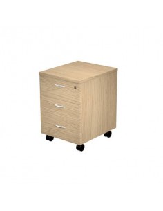 Cassettiera a tre cassetti montata Artexport Presto 43x52x59,5 cm rovere/grigio alluminio - 60019/C Artexport - 1