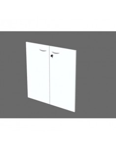Coppia ante con serratura Artexport in melaminico per mobile basso Presto 80x67 cm bianco - 60067/M/3 Artexport - 1