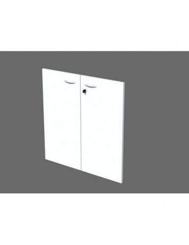 Coppia ante con serratura Artexport in melaminico per mobile basso Presto 80x67 cm bianco - 60067/M/3 Artexport - 1