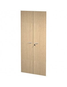 Coppia ante con serratura Artexport in melaminico per mobile alto Presto 80x117 cm rovere - 60075/M/C Artexport - 1