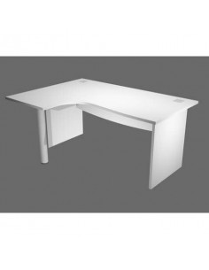 Scrivania Compact 160 SX Artexport Flex fianchi melaminico+supporto metal bianco JPB-COMP16SX-3 Artexport - 1