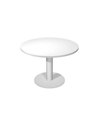 Tavolo riunione con gamba metallo Artexport Flex Ø 100 cm bianco/grigio PR10+BASE50-3 Artexport - 1