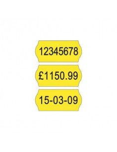 Etichette permamenti per prezzatrici Avery Dennison 12x26 mm 1 linea giallo Conf. da 10000 - FSR-10YP1226 Avery Dennison - 1