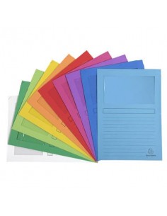 Cartelline con finestra Exacompta Forever® A4 cartoncino 120 g/m² assortiti  conf. da 100 - 50100E Exacompta - 1