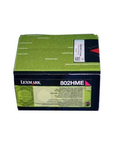 Toner alta resa 802HME Lexmark magenta  80C2HME Lexmark - 1