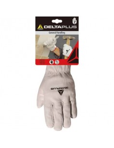 Guanti da lavoro Delta Plus pelle pieno fiore di bovino bianco taglia 10 DPFBN4910 Delta Plus - 1