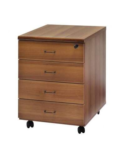 Cassettiera 4 cassetti Frensy BYTE 44x52x63 cm noce UFBNC4C  - 1