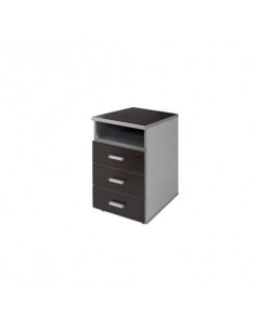 Cassettiera 3 cassetti + vano Frensy Spirit 44x52x72 cm wenghè USPWC3C  - 1