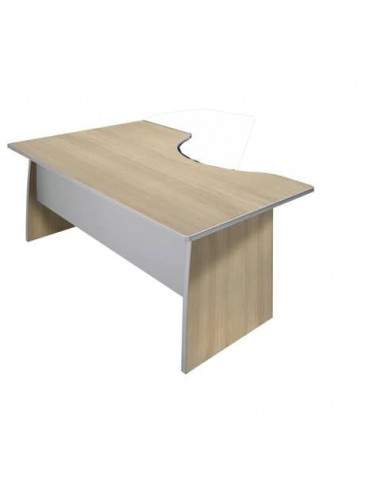 Scrivania informatica Frensy Spirit con semipenisola destra 160x100x72 cm rovere - USPRSI16DX  - 1