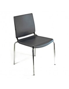 Sedia a 4 gambe Collettività Schienale fisso Unisit nero ATS/NE UNISIT - 1