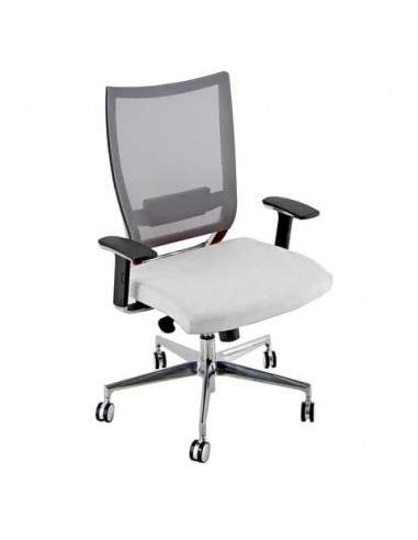 Sedia girevole Semidirezionale Ergonomica con schienale in rete Unisit bianco - COT/KQ UNISIT - 1