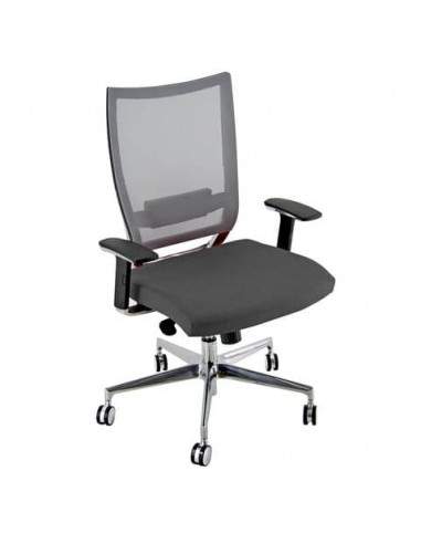 Sedia girevole Semidirezionale Ergonomica con schienale in rete Unisit grigio - COT/PT UNISIT - 1