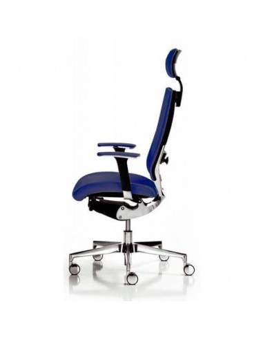 Sedia girevole Semidirezionale Ergonomica con schienale in rete Unisit blu - COTPG/F11 UNISIT - 1