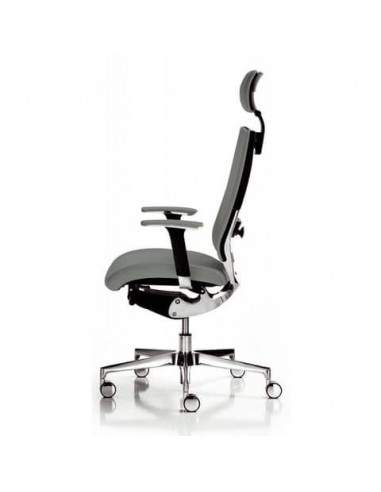 Sedia girevole Semidirezionale Ergonomica con schienale in rete Unisit grigio scuro - COTPG/F14 UNISIT - 1