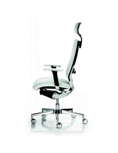 Sedia girevole Semidirezionale Ergonomica con schienale in rete Unisit bianco - COTPG/KQ UNISIT - 1