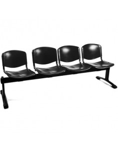 Panca 4 posti Collettività Schienale fisso Unisit nero D54P/IN UNISIT - 1