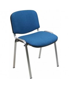 Sedia visitatore 4 gambe Unisit Dado D5G acciaio grigio - rivestimento eco blu - Conf. 2 pezzi - D5G/2/EB UNISIT - 1