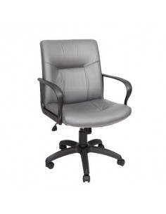 Poltrona direzionale girevole Unisit Eridanus ERD Eco Smart schienale basso - rivestimento pelle grigio - ERD/PT UNISIT - 1