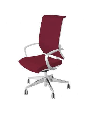 Sedia girevole Semidirezionale Unisit Ergonomica con schienale in rete bordeaux - GTJB/ID UNISIT - 1