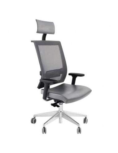 Sedia girevole Semidirezionale Unisit Ergonomica con schienale in rete grigio scuro - GTPG/F14 UNISIT - 1