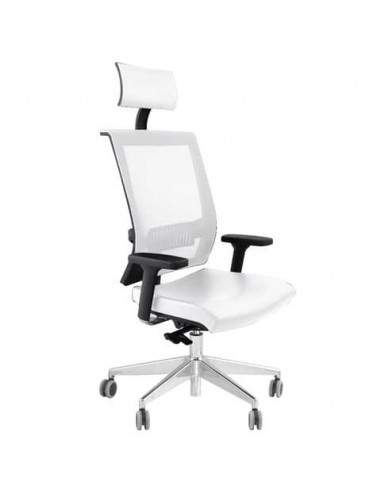 Sedia girevole Semidirezionale Unisit Ergonomica con schienale in rete bianco GTPG/KQ UNISIT - 1